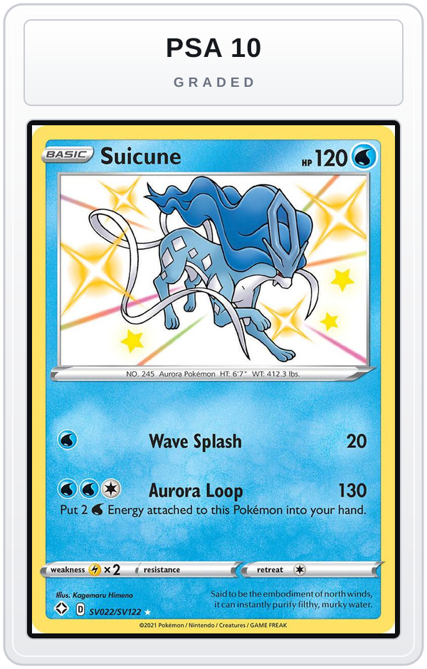 Graded - Suicune — PSA 10 graded overlay
