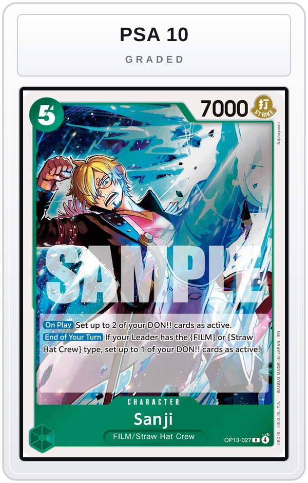 Graded - Sanji — PSA 10 graded overlay