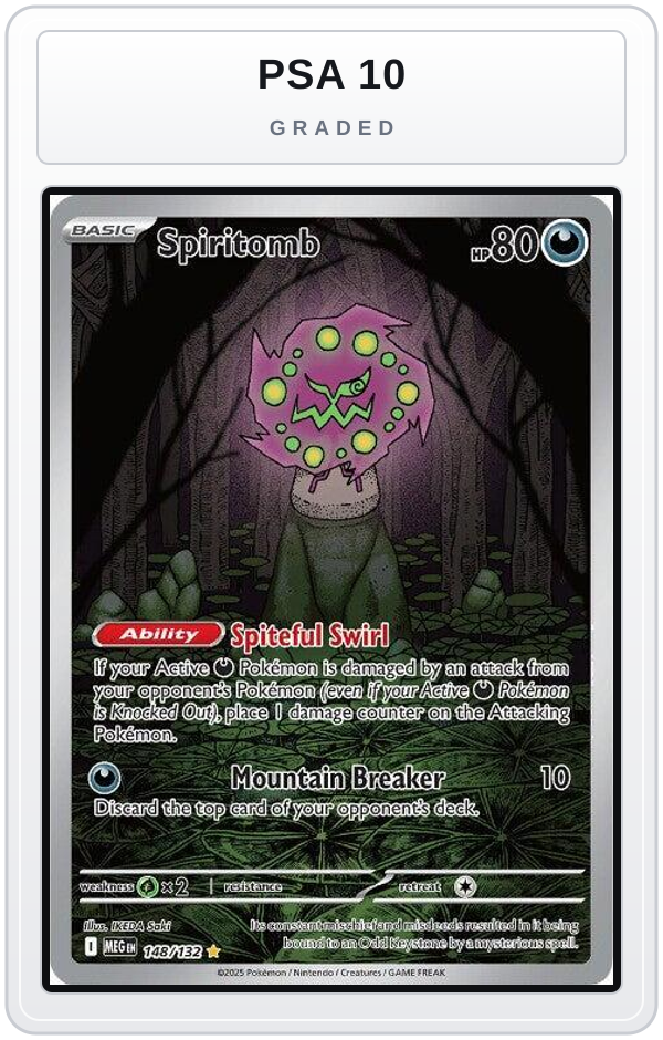 Graded - Spiritomb - 148/132 — PSA 10 graded overlay