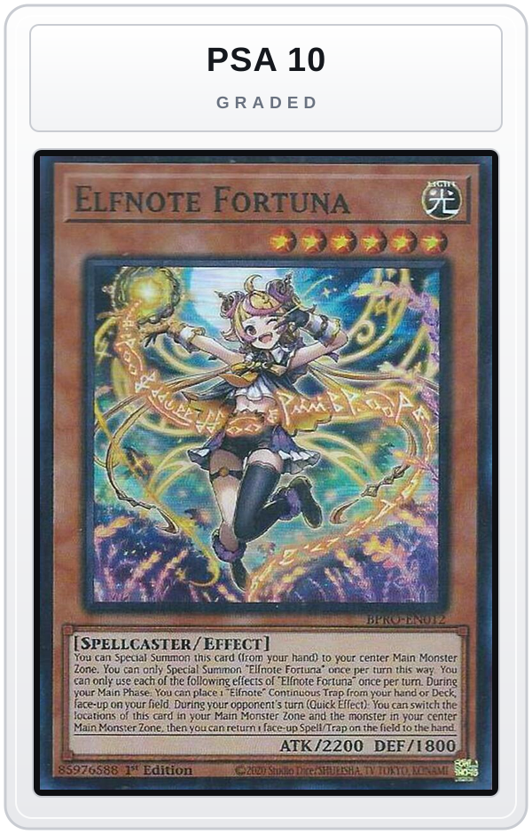 Graded - Elfnote Fortuna — PSA 10 graded overlay