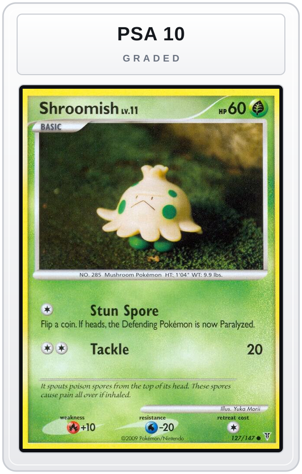 Graded - Shroomish — PSA 10 graded overlay