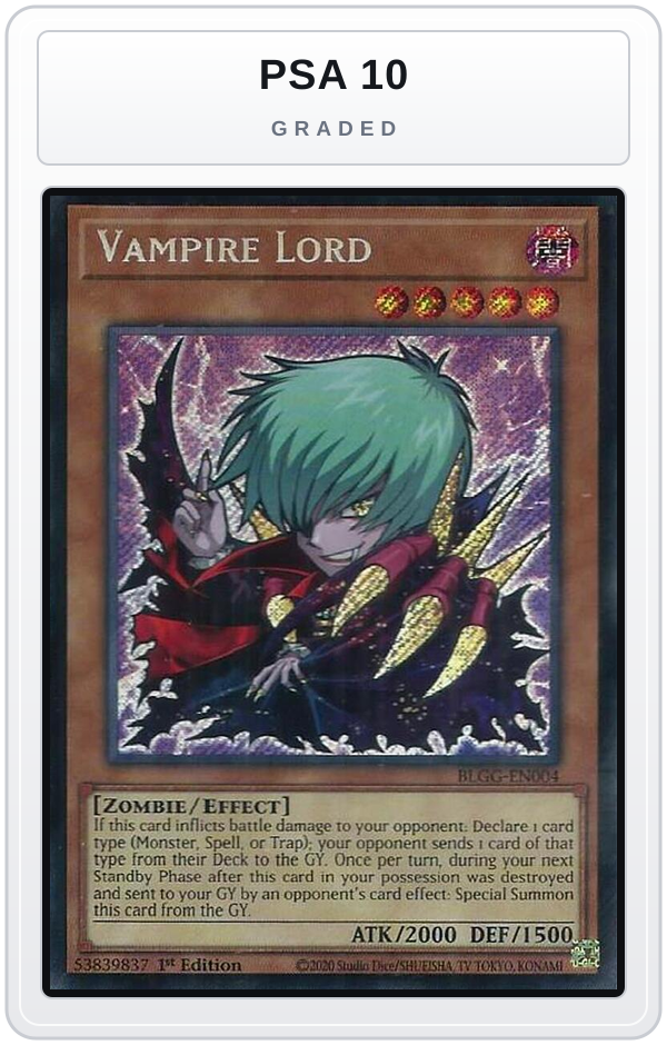 Graded - Vampire Lord — PSA 10 graded overlay