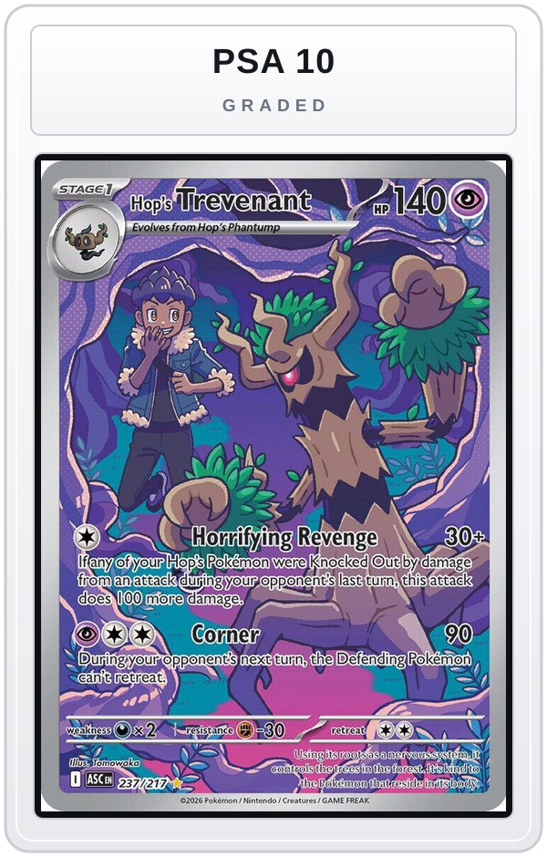 Graded - Hop's Trevenant - 237/217 — PSA 10 graded overlay