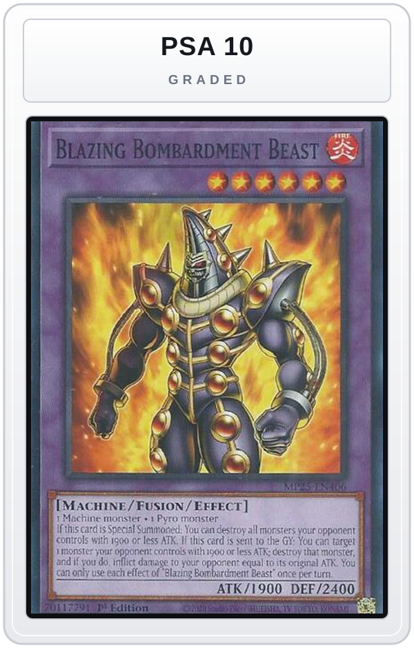 Graded - Blazing Bombardment Beast — PSA 10 graded overlay