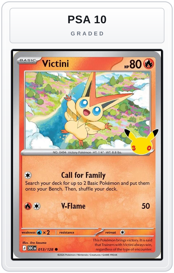 Graded - Victini — PSA 10 graded overlay