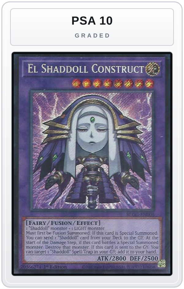 Graded - El Shaddoll Construct — PSA 10 graded overlay