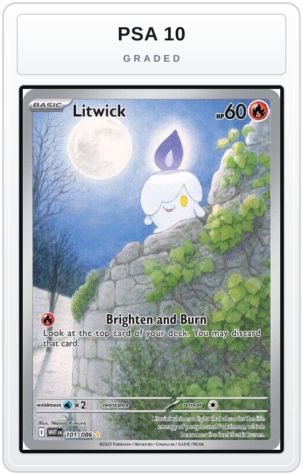 Graded - Litwick - 101/086 — PSA 10 graded overlay