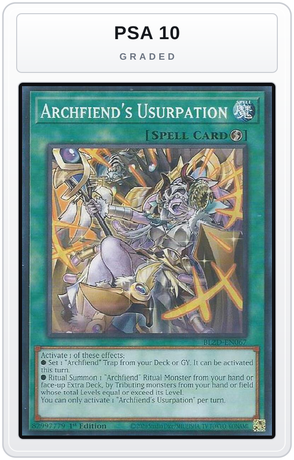 Graded - Archfiend's Usurpation — PSA 10 graded overlay