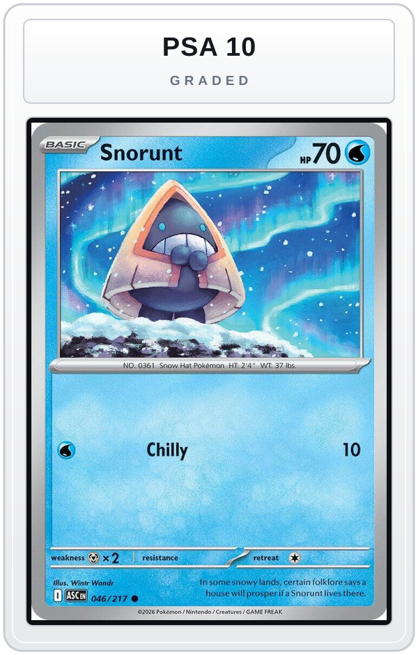 Graded - Snorunt - 046/217 — PSA 10 graded overlay