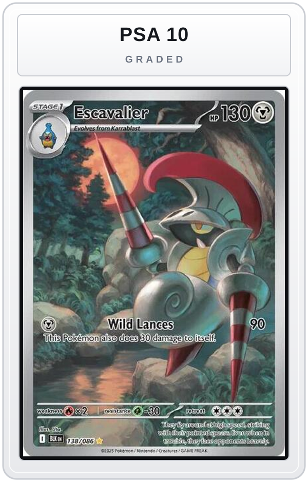 Graded - Escavalier - 138/086 — PSA 10 graded overlay