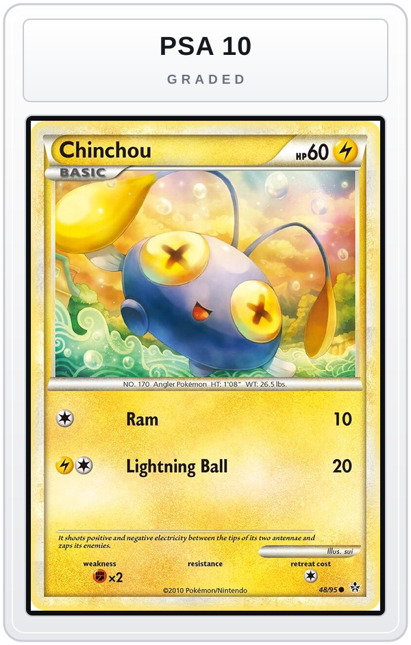 Graded - Chinchou — PSA 10 graded overlay