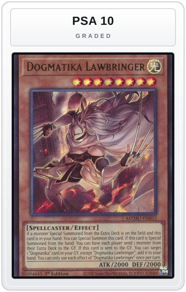 Graded - Dogmatika Lawbringer — PSA 10 graded overlay