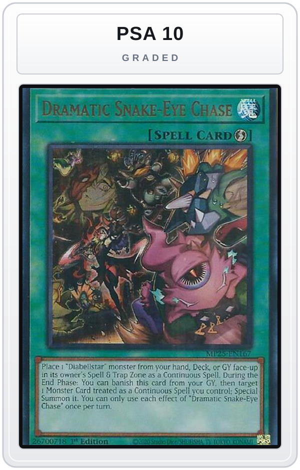 Graded - Dramatic Snake-Eye Chase — PSA 10 graded overlay