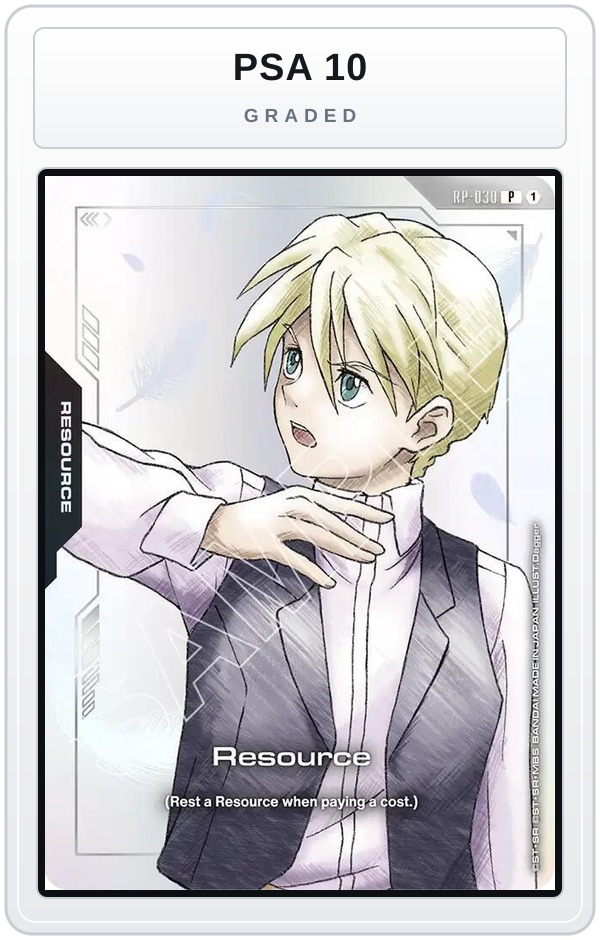 Graded - Resource (RP-030) (Mobile Suit Gundam Wing) — PSA 10 graded overlay