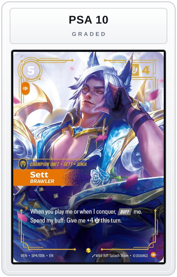 Graded - Sett, Brawler — PSA 10 graded overlay
