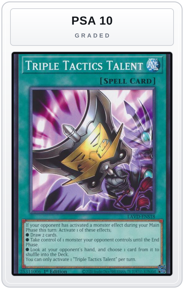 Graded - Triple Tactics Talent (LAVD-ENS18) — PSA 10 graded overlay
