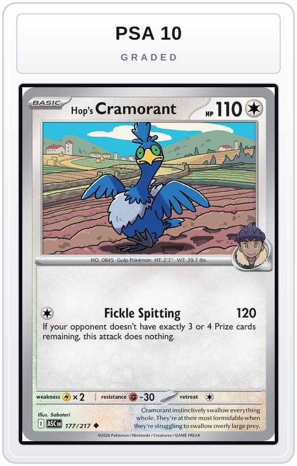 Graded - Hop's Cramorant — PSA 10 graded overlay