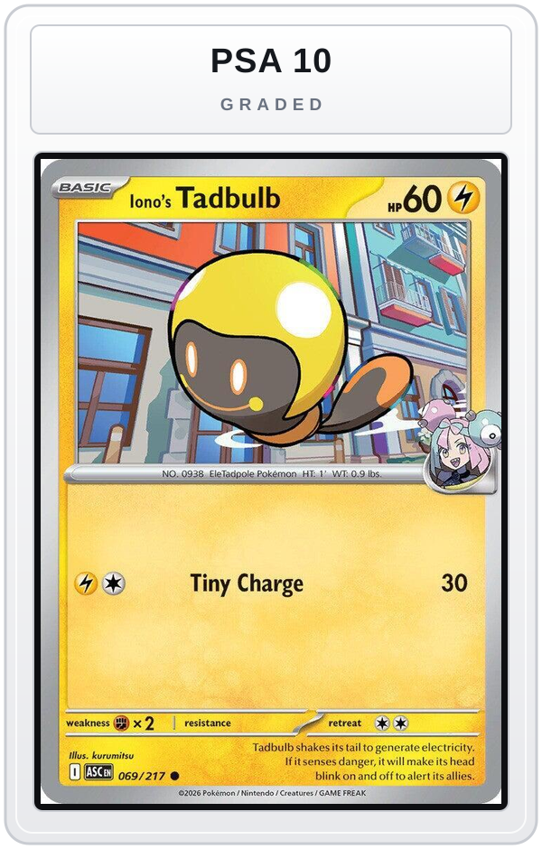 Graded - Iono's Tadbulb — PSA 10 graded overlay