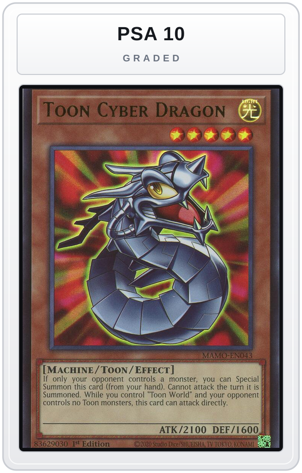 Graded - Toon Cyber Dragon — PSA 10 graded overlay