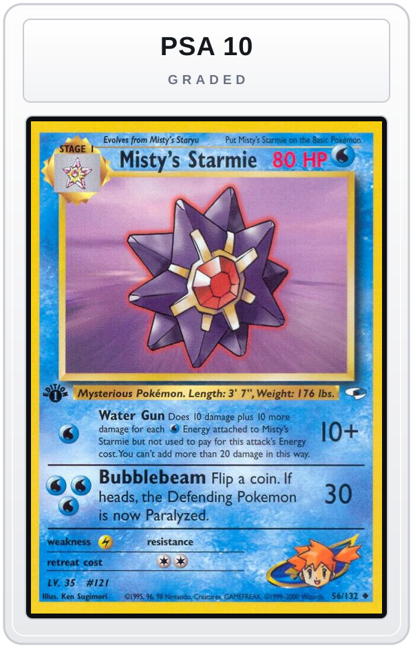 Graded - Misty's Starmie — PSA 10 graded overlay