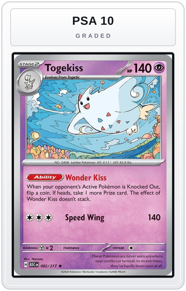 Graded - Togekiss - 082/217 — PSA 10 graded overlay