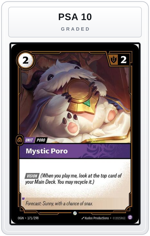 Graded - Mystic Poro — PSA 10 graded overlay