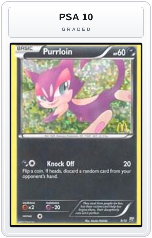 Graded - Purrloin - 9/12 — PSA 10 graded overlay