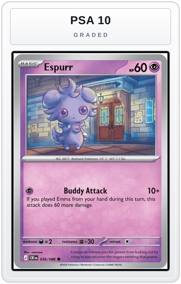 Graded - Espurr — PSA 10 graded overlay