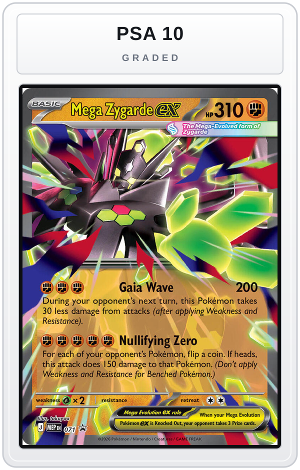 Graded - Mega Zygarde ex - 071 — PSA 10 graded overlay