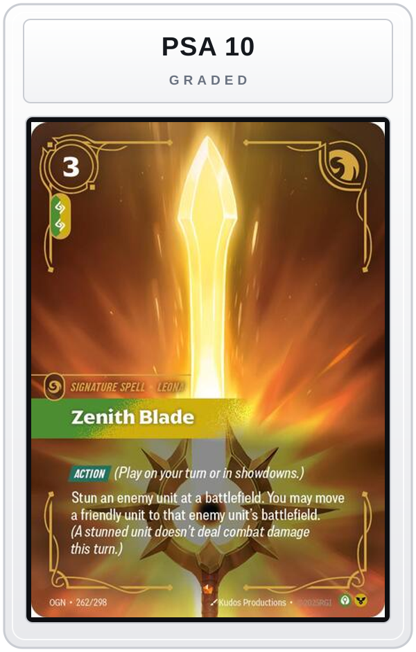 Graded - Zenith Blade — PSA 10 graded overlay