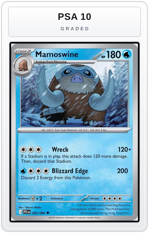 Graded - Mamoswine — PSA 10 graded overlay