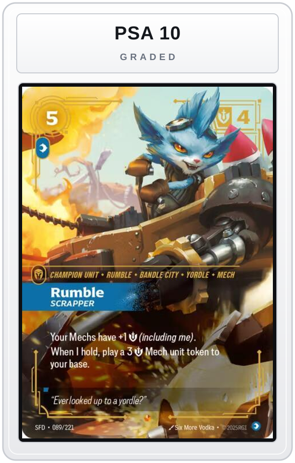 Graded - Rumble - Scrapper — PSA 10 graded overlay