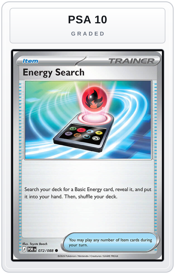 Graded - Energy Search — PSA 10 graded overlay