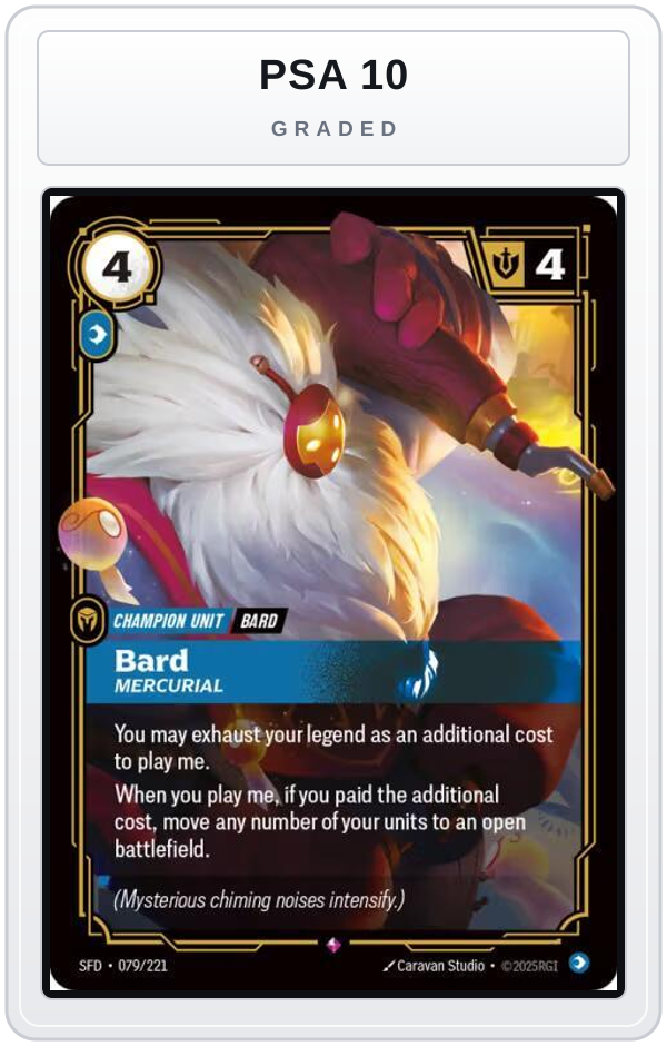 Graded - Bard - Mercurial — PSA 10 graded overlay