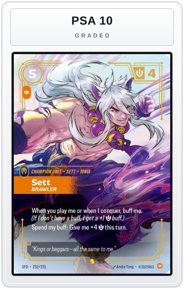 Graded - Sett - Brawler (Overnumbered) — PSA 10 graded overlay