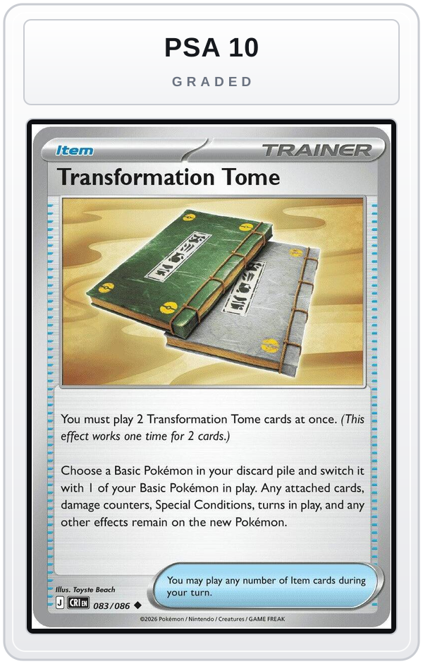 Graded - Transformation Tome — PSA 10 graded overlay