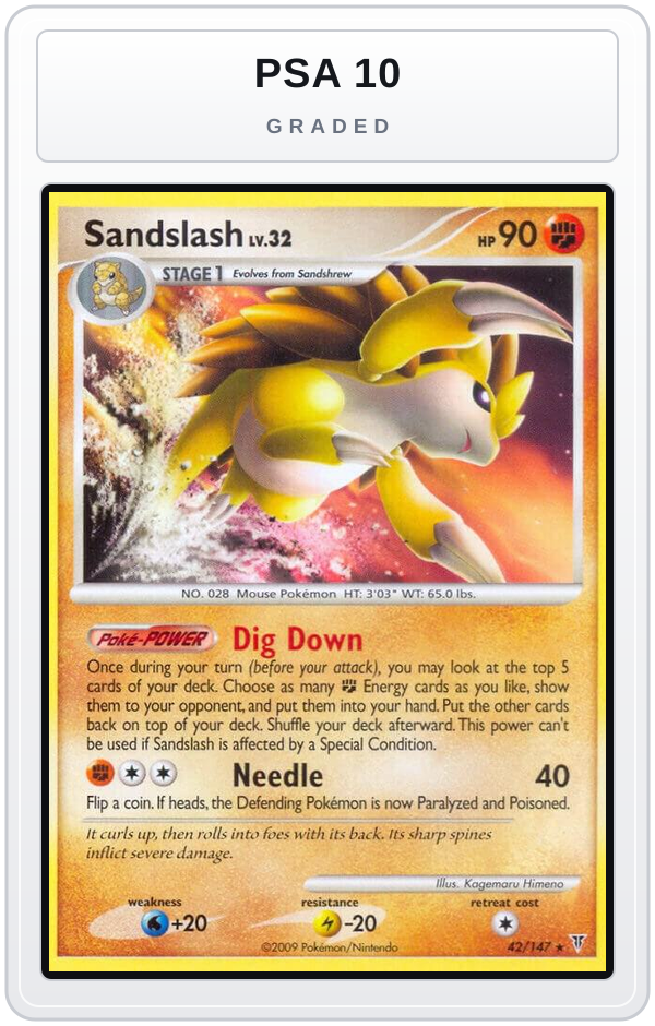 Graded - Sandslash — PSA 10 graded overlay