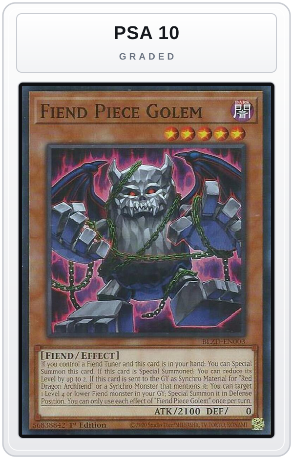 Graded - Fiend Piece Golem — PSA 10 graded overlay