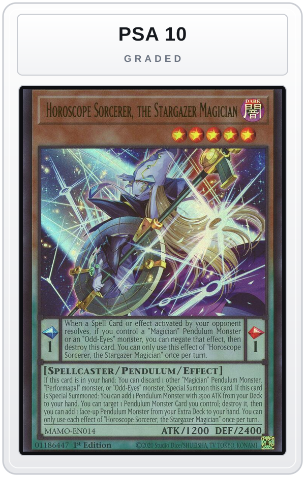 Graded - Horoscope Sorcerer, the Stargazer Magician — PSA 10 graded overlay