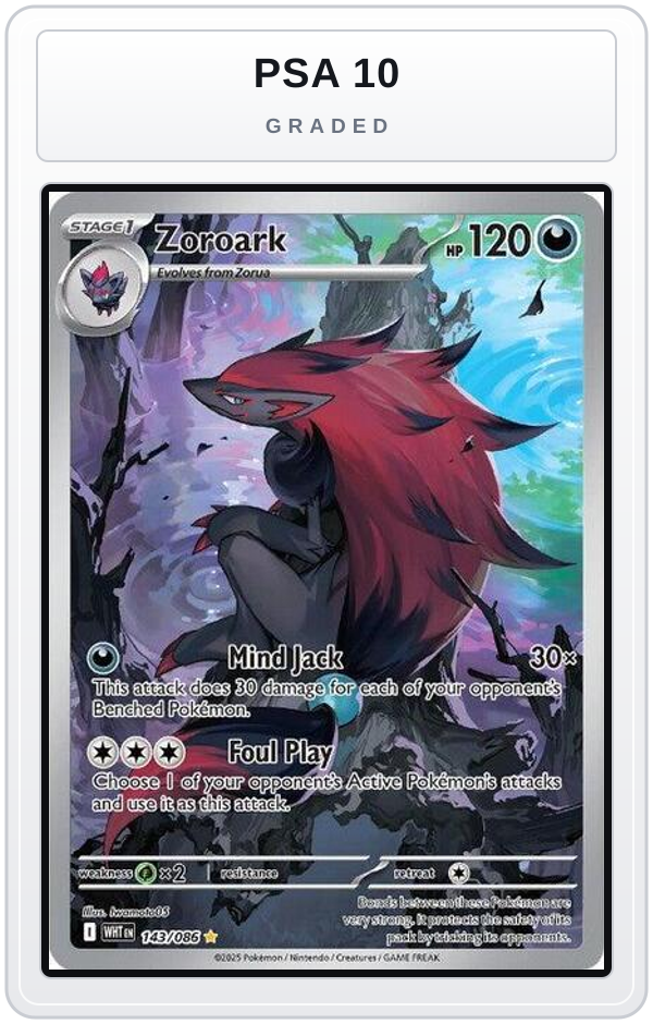 Graded - Zoroark - 143/086 — PSA 10 graded overlay