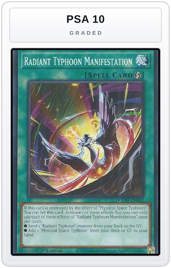 Graded - Radiant Typhoon Manifestation — PSA 10 graded overlay