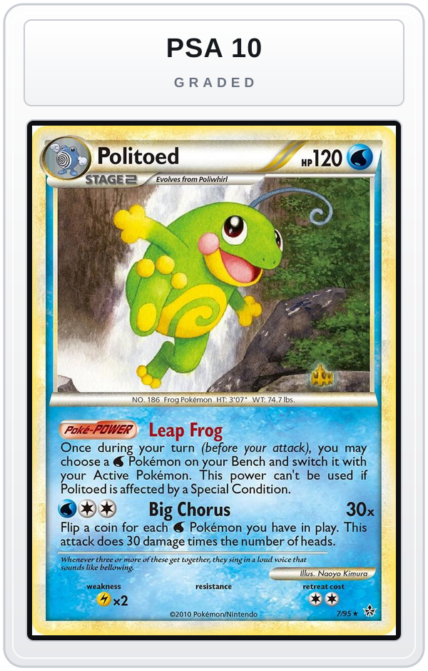 Graded - Politoed — PSA 10 graded overlay