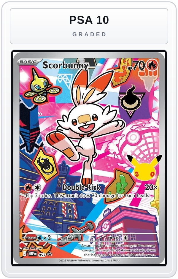 Graded - Scorbunny - 053 — PSA 10 graded overlay