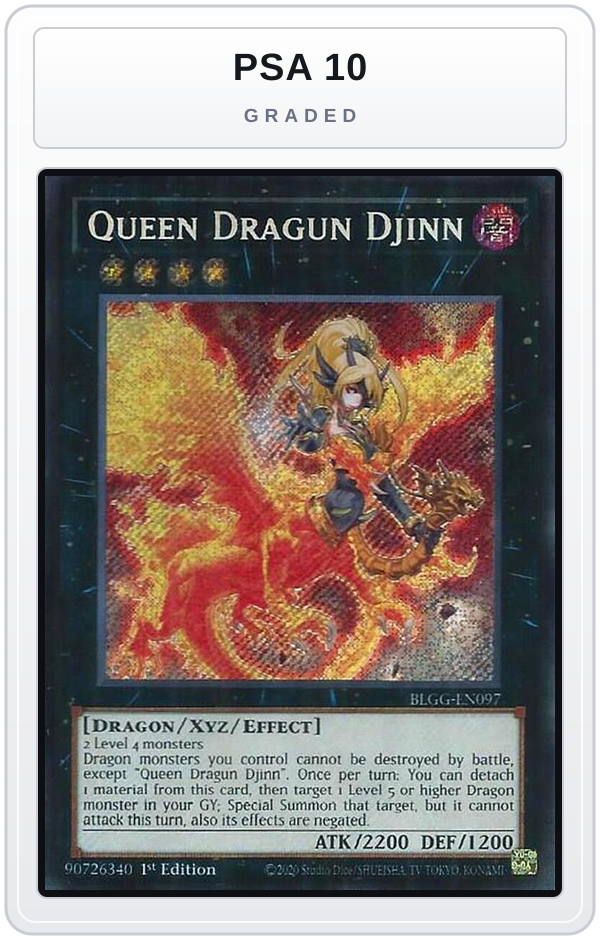 Graded - Queen Dragun Djinn — PSA 10 graded overlay