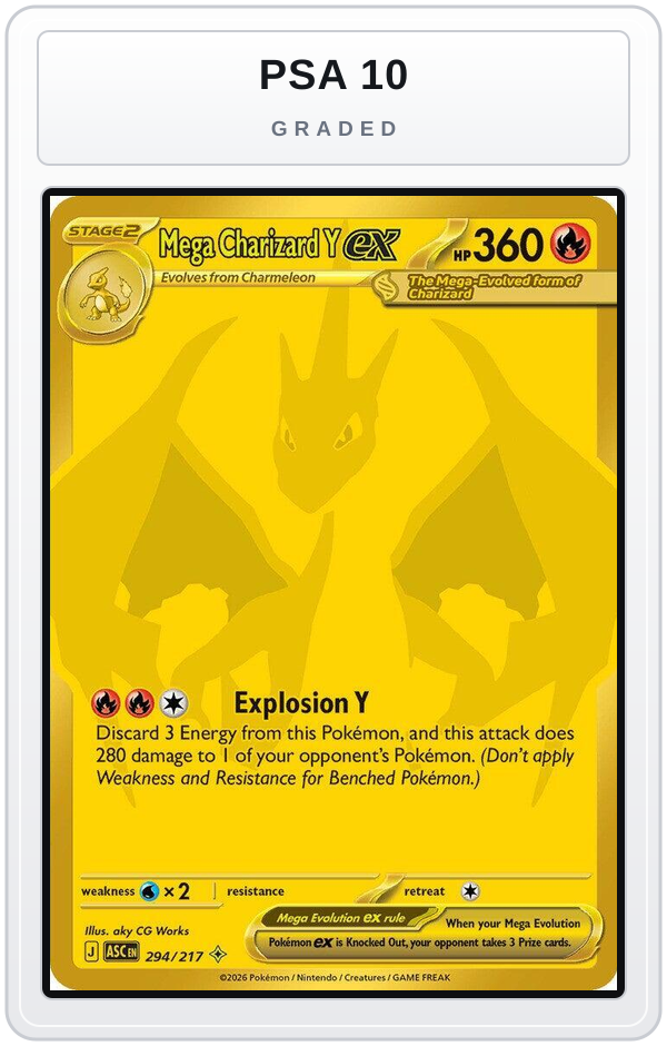 Graded - Mega Charizard Y ex - 294/217 — PSA 10 graded overlay