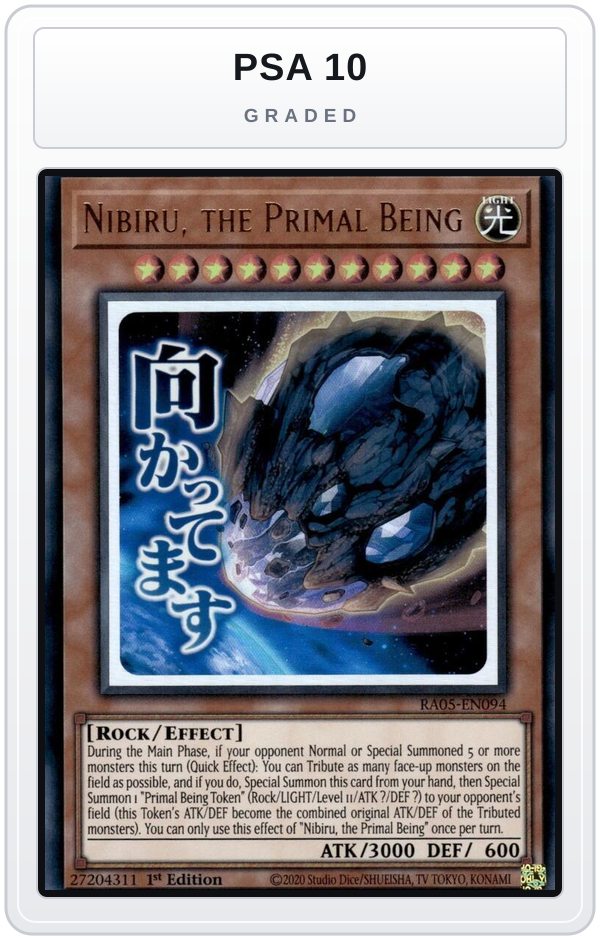 Graded - Nibiru, the Primal Being — PSA 10 graded overlay