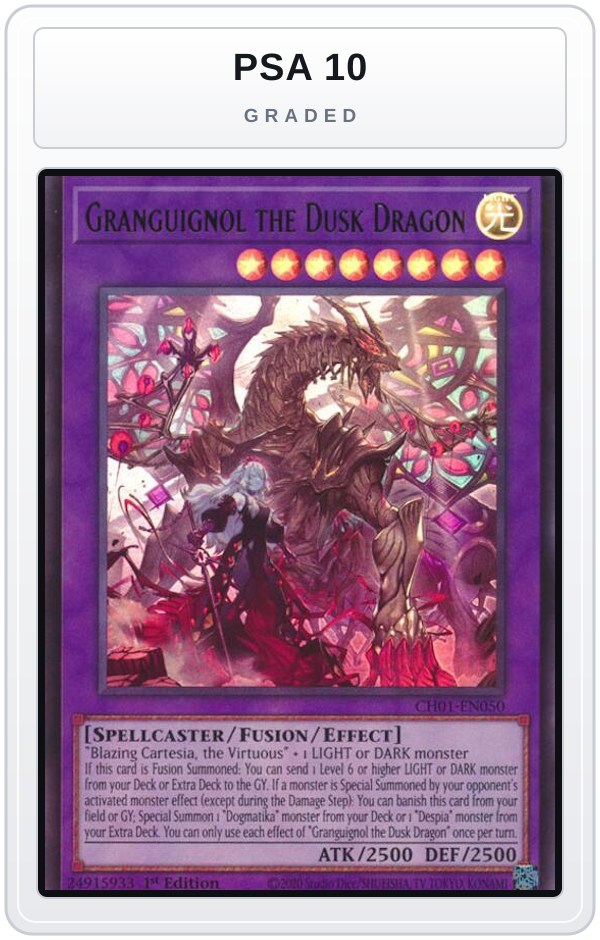 Graded - Granguignol the Dusk Dragon — PSA 10 graded overlay