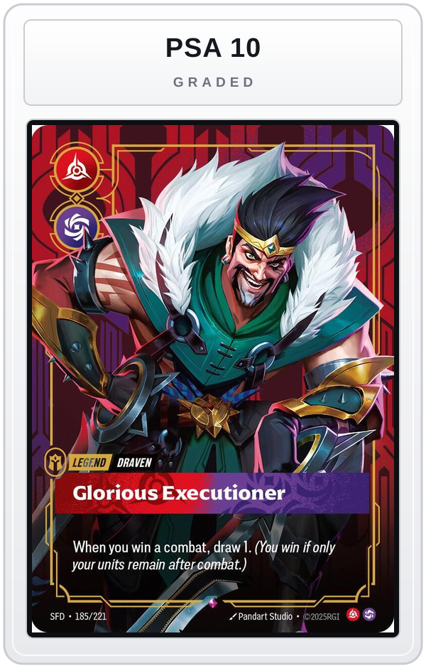 Graded - Draven - Glorious Executioner — PSA 10 graded overlay