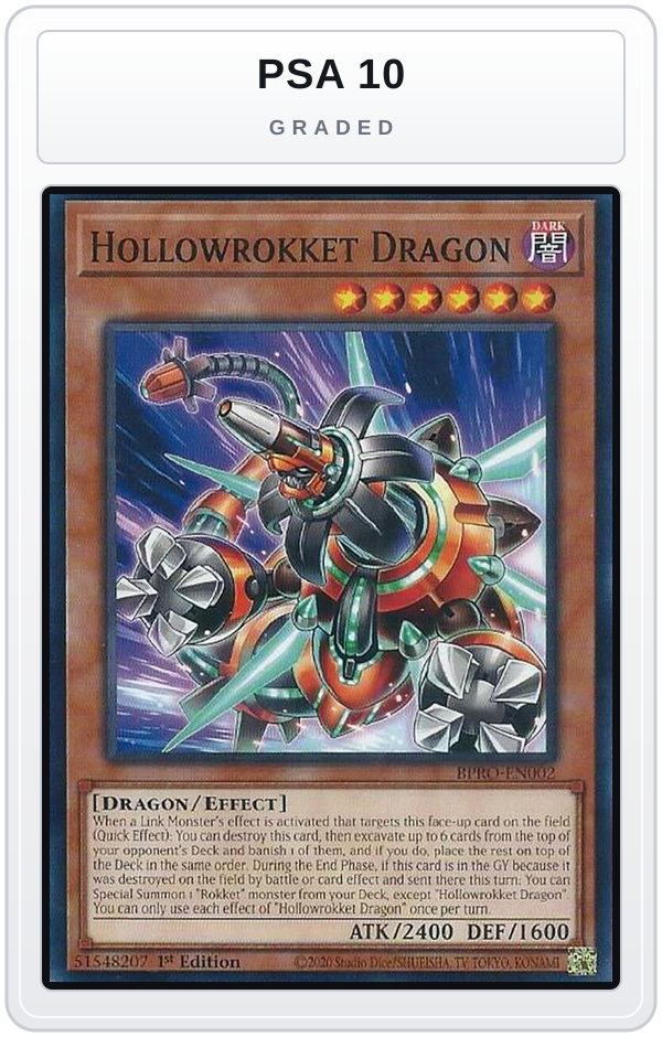 Graded - Hollowrokket Dragon — PSA 10 graded overlay
