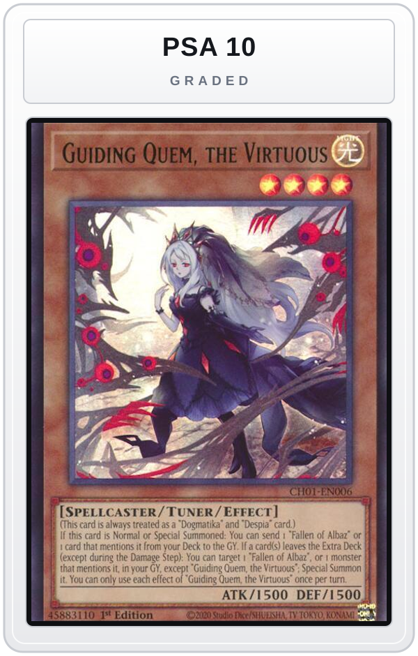 Graded - Guiding Quem, the Virtuous — PSA 10 graded overlay